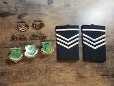 Lot Of ROTC Military Army Pinbacks Pins Of Various Sizes, Shoulder Marks Boards picture