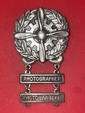 RARE - WWII USAAF Recon Photographer Bar Sterling picture