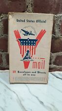 Box Vintage U.S. Official Victory Correspondence Paper Air Mail V-Mail Letters  picture