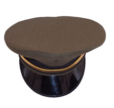 Bancroft Uniform Military Cap Green Hat Sz 7- 1/8 USA Made picture