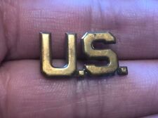 Pre WWII WW2 US Army US Collar Insignia Pin Meyer Metal  picture