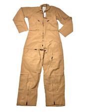 Vintage Military Flight Suit Coveralls Flyers Fighter Sage Beige USA Size 38X30 picture