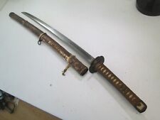 WWII CIVILIAN JAPANESE SAMURAI KATANA SWORD OLD KOTO BLADE WITH LEATHER COVER picture