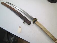 WW2 JAPANESE ARMY OFFICERS GUNTO SWORD WITH SCABBARD SIGNED #J22 picture