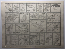 1947 Vintage STRATEGIC ISLANDS & AREAS of WWII Atlas Map Antique Hammond's Atlas picture