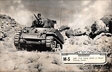 Rare M-5 Light Tank Undergoing Tests,  WWII Era Army USA Vintage 5x8 picture