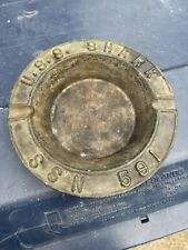 U.S.S SHARK SSN 591 submarine ashtray Bronze Or Brass picture