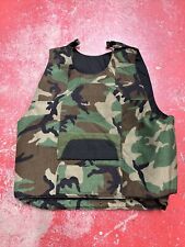 ARMY BDU PLATE CARRIER MADE W/ SOFT ARMOR LARGE WOODLAND picture
