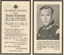 German WW2 Soldier Death Card * ORIGINAL * Grenadier   Regt -  Russia   1942 picture