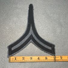Large Vintage Chevron Military Or Police Rank Patch Black Gray picture
