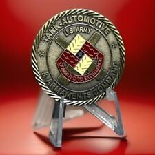 *RARE* US ARMY TACOM TANK AUTOMOTIVE & ARMAMENTS COMMAND Challenge Coin w Stand picture