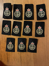 Royal Navy Anchor & Crown Rank Slides / Epaulettes NEW x 11 black cloth & gold picture