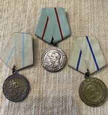 First Class Soviet Union Military 3 set of Medals From WWII, Original picture