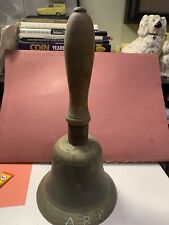 WWII British Air Raid Precautions FIDDIAN Foundry Brass Hand Bell, ARP picture