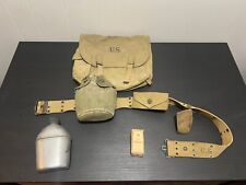 Wwii 1940s Mussete / Medic Bag Canteen Pouch Belt Field Gear Lot Military picture