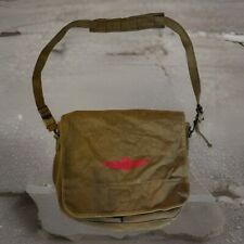 Vintage Israeli Military Shoulder Bag, Messenger Bag, Canvas And Metal Hardware picture