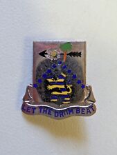 Vintage U.S. Military Pin Let The Drum Beat Pinback 9827 picture