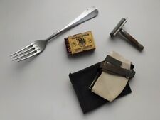 Set of German WW2 equipment & personal items - fork, matches, goggles, razor WH picture