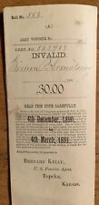 Pension Civil War Document Simon P. Armstrong 163rd Ohio Infantry picture