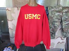 Vtg USMC Scarlet Red & Gold PT Sweatshirt, size 2XL by SOFFE, Made in USA, XXL picture