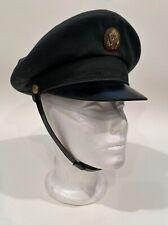 Vintage US ARMY WW II Era~Orig. Officer's Visor Cap Hat~Size 7 H.L.~Wool/Leather picture