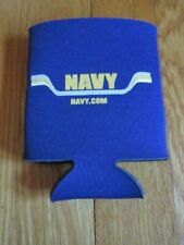 Vintage US Navy Naval Blue Yellow Logo Beer Soda Drink Can Koozie Collectible  picture
