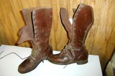 Original WW1 brown leather military issue cavalry or officers trench boots 10