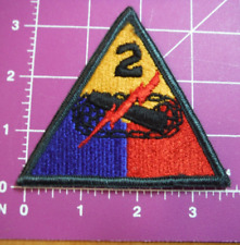 US ARMY 2nd ARMORED DIVISION BLACK BORDER MILITARY PATCH picture