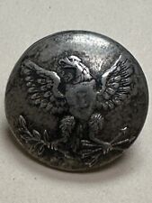 Rare Vintage Antique Civil War Relic Eagle Infantry Coat Button Loaded Silver picture