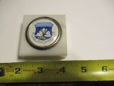 UNITED STATES AIRFORCE SAC NCO ACADEMY VINTAGE MARBLE PAPERWEIGHT AWARD 2X2X.75' picture