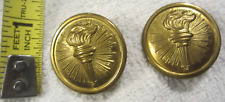 2 lot,Army Enlisted Collar Pin Reserve Officer Training Corps ROTC lit torch VTG picture