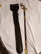 US NAVY Presentation sword with scabbard id'd named Naval officer picture