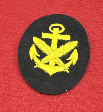 WWII/2 German Navy yeoman CPO gold on dark blue rank patch picture