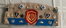 Vintage Soviet Union USSR Russian Military Hat Cap Pins Patches Shoulder Boards picture