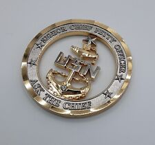 NAVY SENIOR PETTY OFFICER ASK THE CHIEF SILVER GOLD ANCHOR 1.75