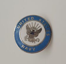 United States US Navy Small Logo Lapel Hat Pin Tie Tack Silver & Blue picture
