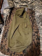 Military Duffel Bag Rucksack Olive Green Nylon Heavy Duty Army Duffel USGI picture