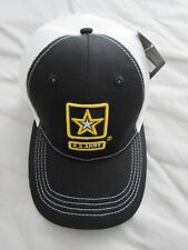 US ARMY KHAKI NAVY WHITE MESH CAP HAT MILITARY STAR EMBLEM picture