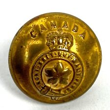 WWII Era Canada Brass Military Button Honi Soit Qui Mal Y Pense 3/4