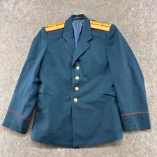 VINTAGE USSR Uniform Mens 44 R Green Soviet Union Dress Wool Handmade 60s 70s picture