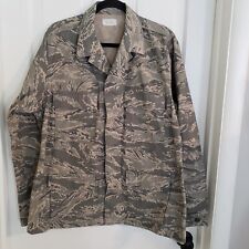 Air Force Mens Military Camoflauge Utility Coat Jacket 42 LONG Hunting Button Up picture