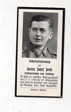 original german ww2 Death Card - sterbebild -remembrance card-death details picture