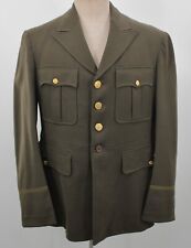 Men's WWII 1940s Green Wool US Army Officer's Tunic Uniform Jacket Sz M WW2 picture