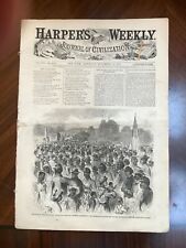 Vintage Harpers Weekly 14 Nov 1863. Freed slaves, Dunderburg, Rev Beecher,  picture