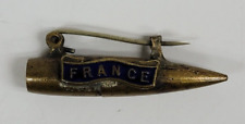 FRANCE WW 1 sweetheart enamel Trench art Bullet badge / brooch picture