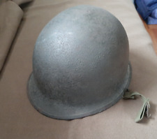 WWII WW2 M1 Schlueter Manufactured Front Seam Helmet with Firestone Liner picture