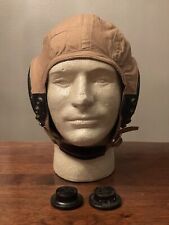 ORIGINAL - WWII Army Air Force Pilot Helmet/CapC-CAN-H-15 Bates Shoe Co. picture