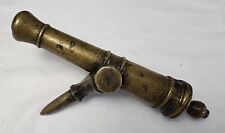 ANTIQUE BRASS SWIVEL SIGNAL CANNON picture