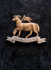 Pre WW1 The Queen's Royal West Surrey Regiment Bi-Metal Cap Badge British Army  picture
