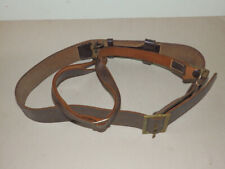 Original German WW2 Officer Leather Belt With Strap picture